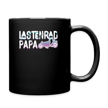Lastenrad Papa Retro Fahhrad Cargobike - Tasse einfarbig - Schwarz - Rechts
