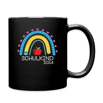 Schulanfang Erster Schultag Schulkind 2024 - Tasse einfarbig - Schwarz - Rechts