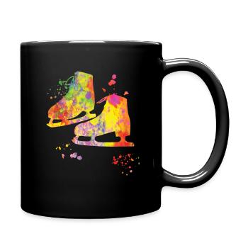 Eiskunstläufer Schlittschuhlaufen Eiskunstlauf - Tasse einfarbig - Schwarz - Rechts