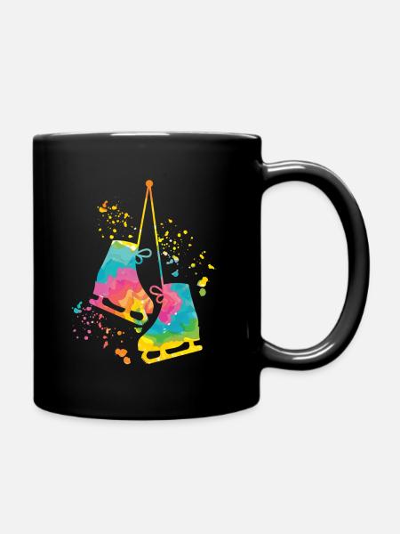 Eiskunstläufer Schlittschuhlaufen Eiskunstlauf - Tasse einfarbig - Schwarz