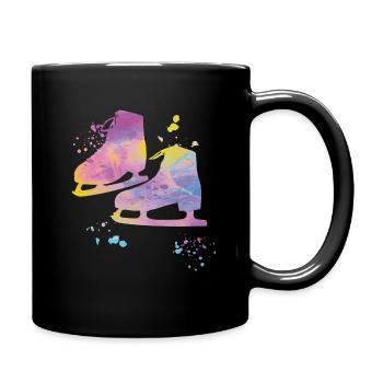 Eiskunstläufer Schlittschuhlaufen Eiskunstlauf - Tasse einfarbig - Schwarz - Rechts