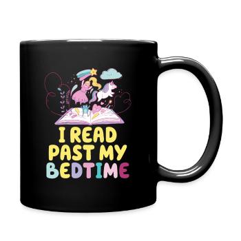 I read unicorn after bedtime - Full Colour Mug - black - Right