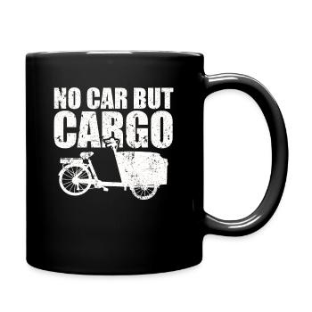 Not a car, but a cargo bike cargo bike - Full Colour Mug - black - Right