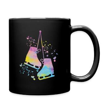 Eiskunstläufer Schlittschuhlaufen Eiskunstlauf - Tasse einfarbig - Schwarz - Rechts