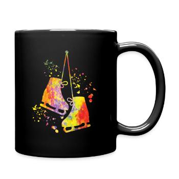 Eiskunstläufer Schlittschuhlaufen Eiskunstlauf - Tasse einfarbig - Schwarz - Rechts