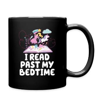I read unicorn after bedtime - Full Colour Mug - black - Right