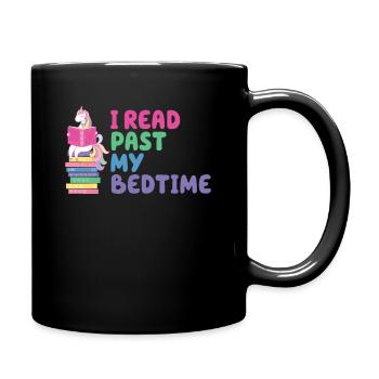 I read unicorn after bedtime - Full Colour Mug - black - Right