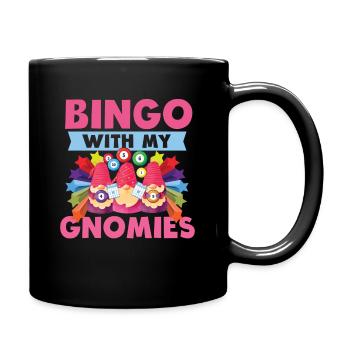 Bingo Mit Meinen Gnomies Lustiges Bingo - Tasse einfarbig - Schwarz - Rechts