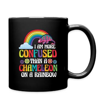 Je suis plus confus qu’un caméléon - Mug uni - noir - Droite