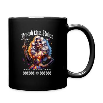 LGBTQ+ Pride: Break The Rules - Full Colour Mug - black - Right