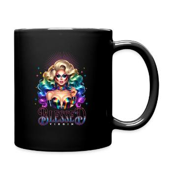 LGBTQ+ Pride - Virgin Strahlenkranz - Tasse einfarbig - Schwarz - Rechts