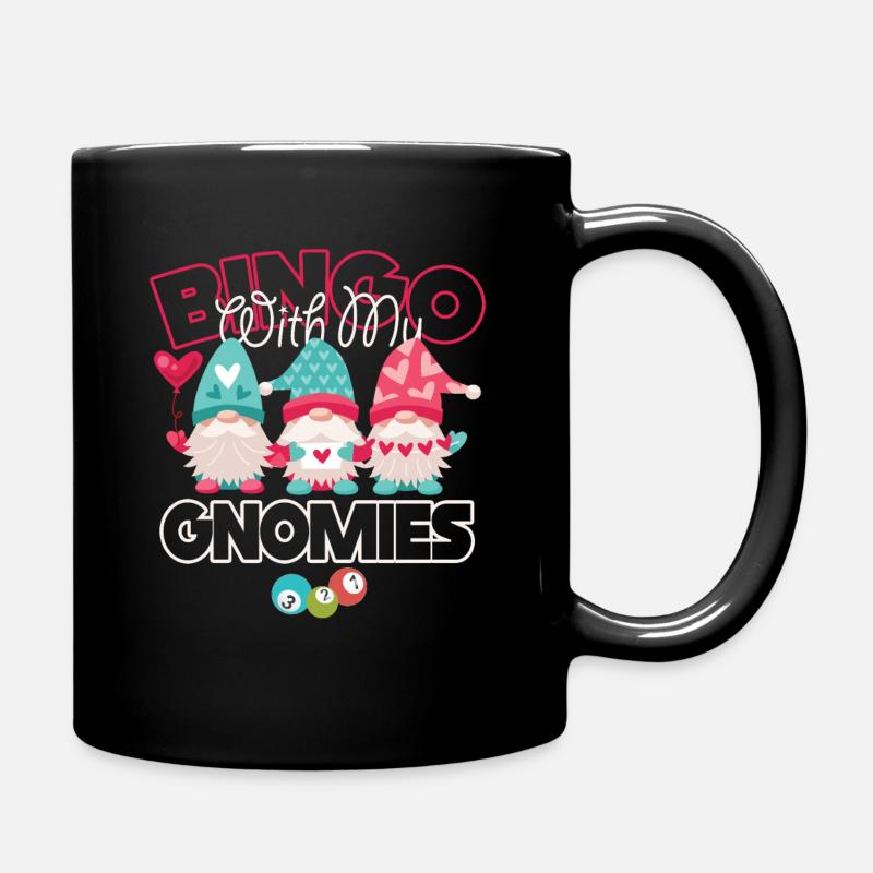 Bingo Mit Meinen Gnomies Lustiges Bingo - Tasse einfarbig - Schwarz