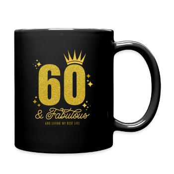 Vintage 1964 Geboren Limitierte Auflage - Tasse einfarbig - Schwarz - Rechts