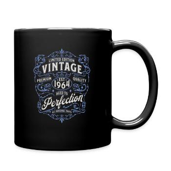Vintage 1964 Geboren Limitierte Auflage - Tasse einfarbig - Schwarz - Rechts