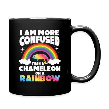 I'm more confused than a chameleon - Full Colour Mug - black - Right