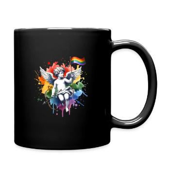 Love Is Love Pride Colors Of Rainbow Equality - Full Colour Mug - black - Right