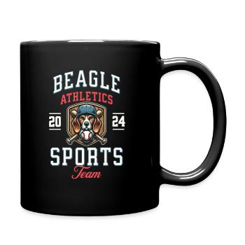 Baseball 2024 Beagle Sport - Einzigartiger Beagle - Tasse einfarbig - Schwarz - Rechts