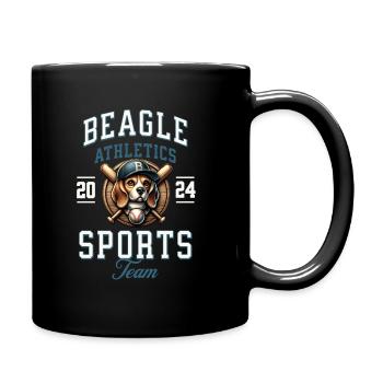 Baseball 2024 Beagle Sport - Einzigartiger Beagle - Tasse einfarbig - Schwarz - Rechts