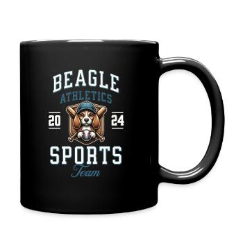 Baseball 2024 Beagle Sport - Einzigartiger Beagle - Tasse einfarbig - Schwarz - Rechts
