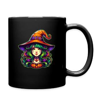 In einer Welt voller Prinzessinnen sei eine Hexe - Tasse einfarbig - Schwarz - Rechts