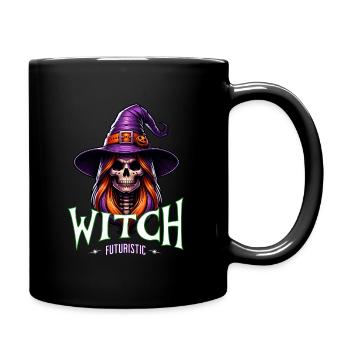 In einer Welt voller Prinzessinnen sei eine Hexe - Tasse einfarbig - Schwarz - Rechts