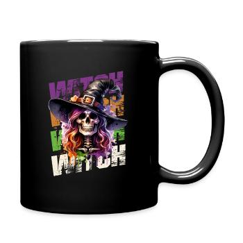 In einer Welt voller Prinzessinnen sei eine Hexe - Tasse einfarbig - Schwarz - Rechts