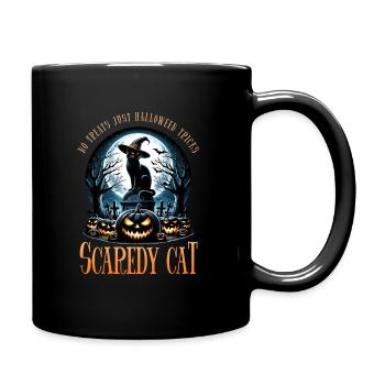 Joyeux Halloween, chat effrayé - Mug uni - noir - Droite