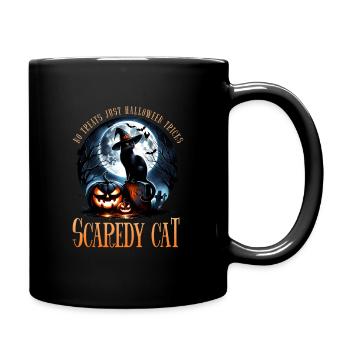 Joyeux Halloween, chat effrayé - Mug uni - noir - Droite
