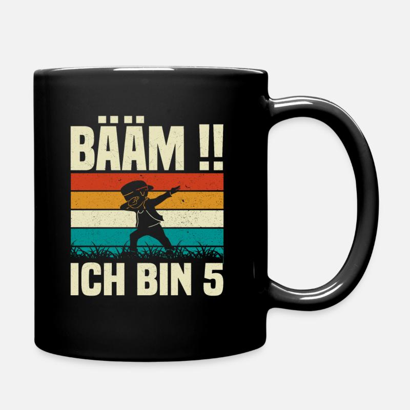 BÄÄM ich bin 5 Geburtstag - Tasse einfarbig - Schwarz
