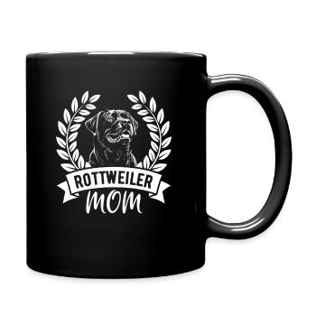 Rottweiler Mom - Hundebesitzerin - Tasse einfarbig - Schwarz - Rechts