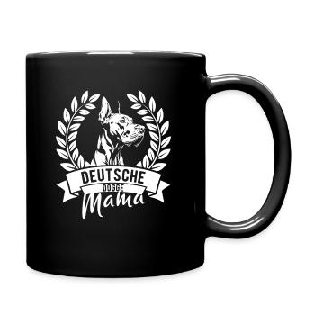 Deutsche Dogge Mama - Hundebesitzerin - Tasse einfarbig - Schwarz - Rechts