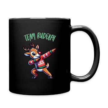 Team Rudolph Merry Christmas Joy - Full Colour Mug - black - Right