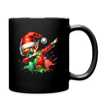 Christmas Is Coming Merry Christmas Elf - Full Colour Mug - black - Right