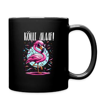 Kölle Alaaf Flamingo Party Fun in Style - Full Colour Mug - black - Right