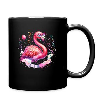 Kölle Alaaf Flamingo Party Extravaganza - Tasse einfarbig - Schwarz - Rechts