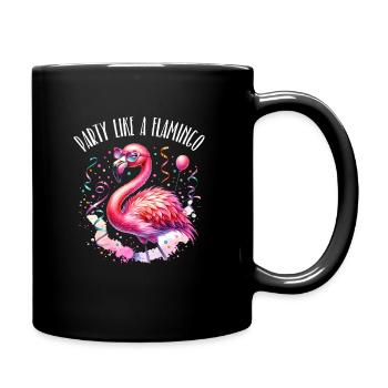 Kölle Alaaf fait la fête comme un flamant rose - Mug uni - noir - Droite