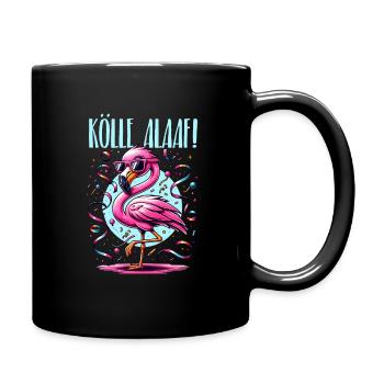 Kölle Alaaf Flamingo Party Vibes - Full Colour Mug - black - Right