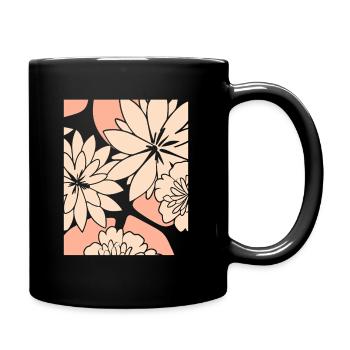 Blumen - Frühling - Sommer - Blüten - Tasse einfarbig - Schwarz - Rechts