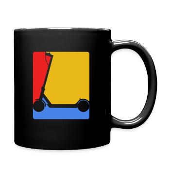 E-scooter, electric scooter with battery - Full Colour Mug - black - Right