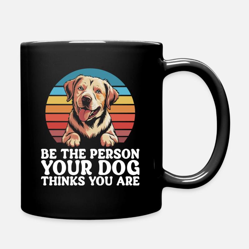 Citation Drôle Adore Chien Labrador - Mug uni - noir