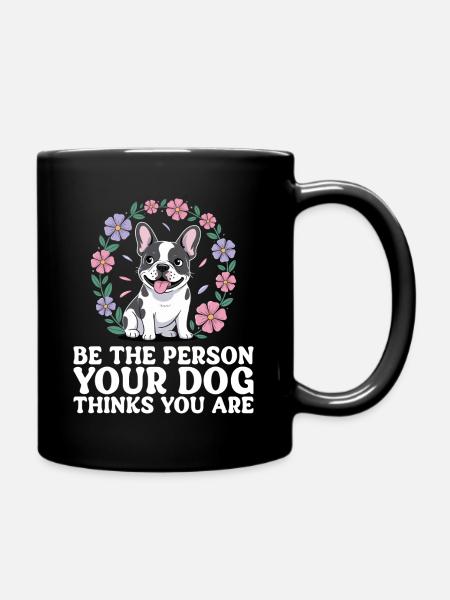 Humour Chien Bouledogue Français Femme - Mug uni - noir