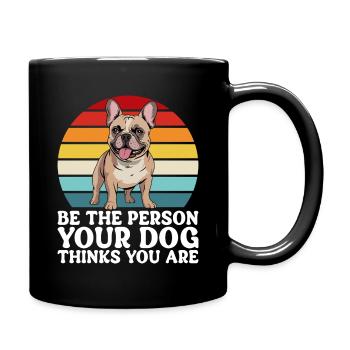 Humour Chien Bouledogue Français - Mug uni - noir - Droite