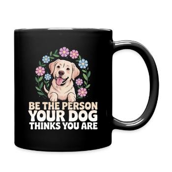 Humor Dog Labrador Retriever Woman - Full Colour Mug - black - Right