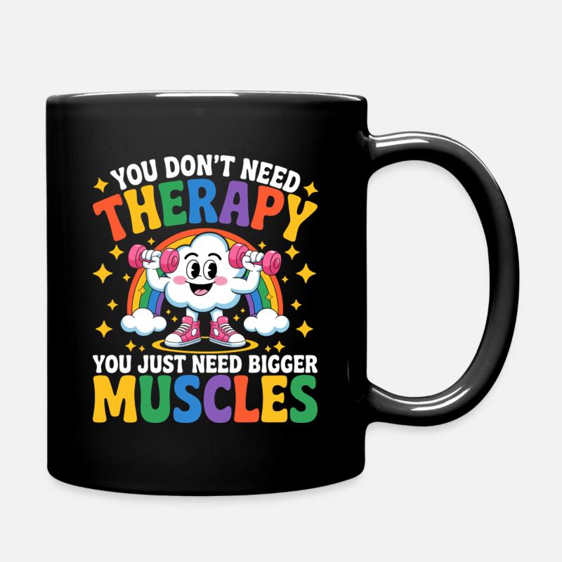 Nur mehr Muskelaufbau - Tasse einfarbig - Schwarz