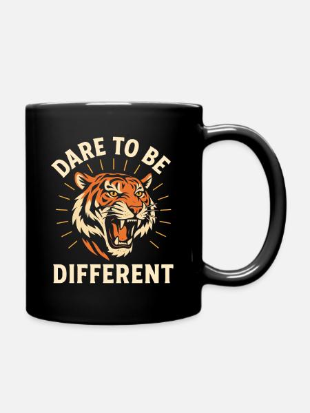 Tiger Power - Dare to Be Different - Tasse einfarbig - Schwarz
