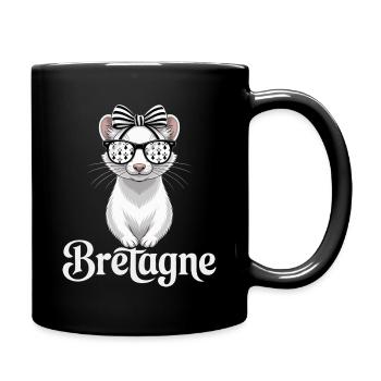 Bretagne Femme Noeud Hermine Bretonne - Mug uni - noir - Droite