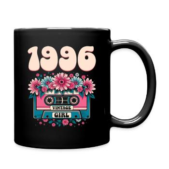 30th Anniversary Kassette für Damen 1996 - Tasse einfarbig - Schwarz - Rechts