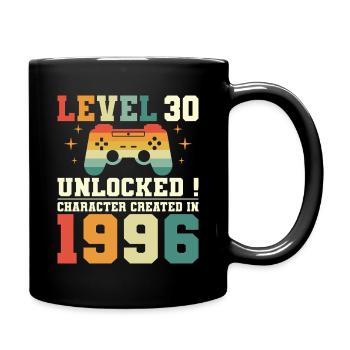 Humour Geek Niveau 30 Ans Gamer Anniversaire 1996 - Mug uni - noir - Droite