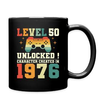Humor Geek Level 50 Jahre Gamer Geburtstag 1976 - Tasse einfarbig - Schwarz - Rechts