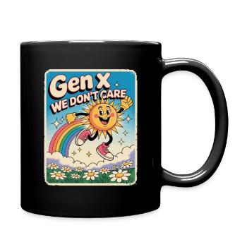 Gen X ist uns egal - Tasse einfarbig - Schwarz - Rechts